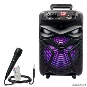 SEYYAR ANFİ EL MİKROFONLU 20CM 10W BT/USB/SD LEDLİ QS-824