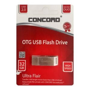 USB FLASH BELLEK 32GB 2.0 OTG MICRO METAL MİNİ CONCORD C-OTG32