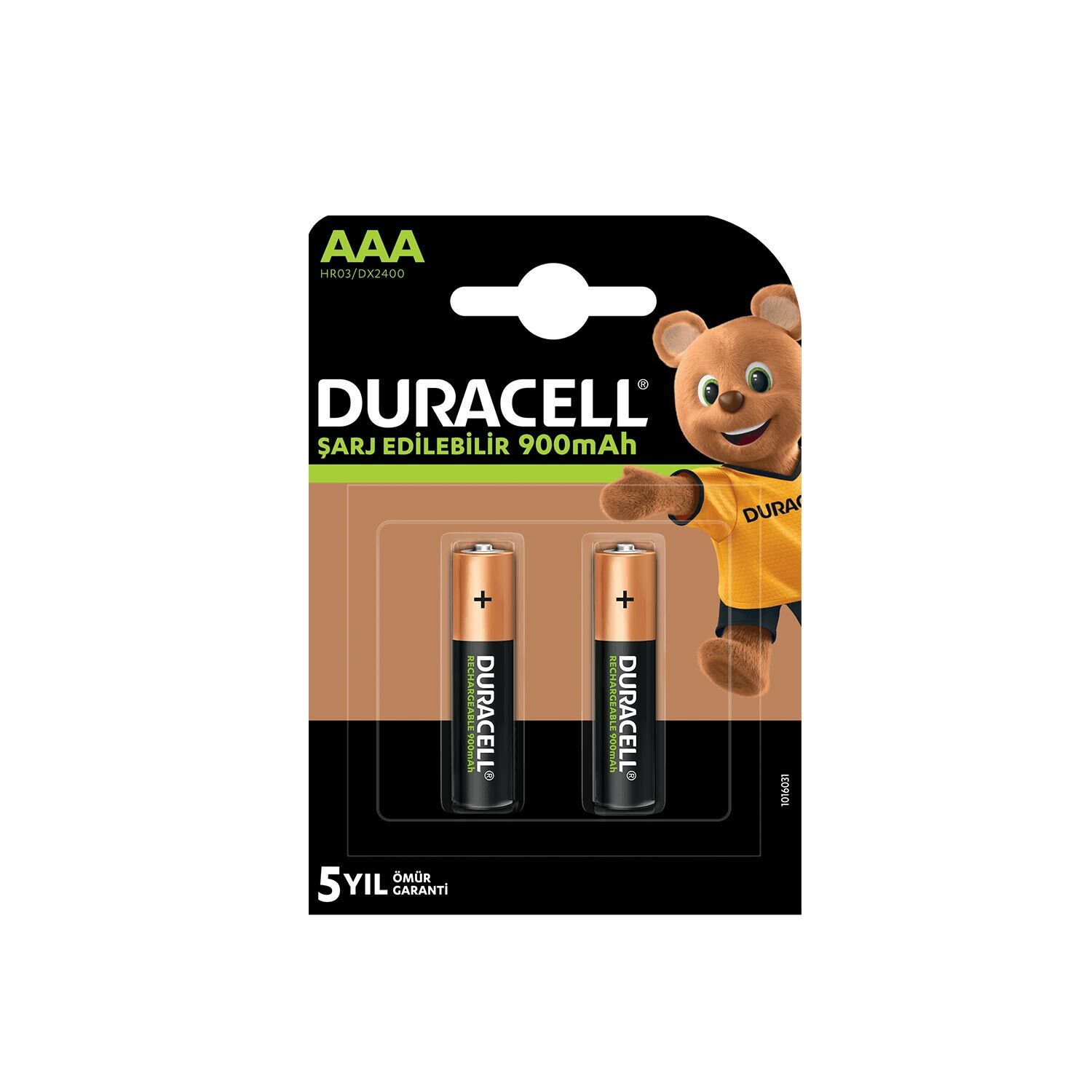 ŞARJLI PİL AAA İNCE KALEM 900MAH Nİ-MH (2 ADET) DURACELL