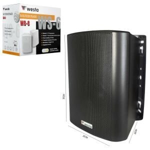 SÜTUN HOPARLÖR 16CM 150W TRAFOLU SİYAH 2 ADET WESTA WS-6TB