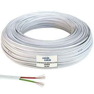 TELEFON KABLOSU İKİLİ KÖKEN BEYAZ SLİM 100MT CABLECABLE