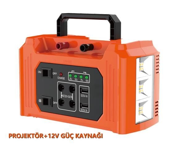 LED PROJEKTÖR 12V GÜÇ KAYNAĞI POWERBANK KAMAL KM-1271