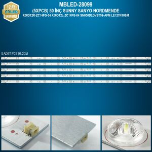 MBLED (5XPCB) 50 İnç Sunny Sanyo Nordmende X50D12R-Zc14Fg-04 X50D12L-Zc14Fg-04 Sn050DldVst59-Afm Le127N10Sm
