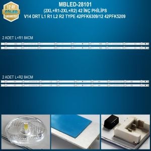 MBLED (2XL1+R1-2XL2+R2) 42 İnç Philips V14 Drt L1 R1 L2 R2 Type 42Pfk6309/12 42Pfk5209