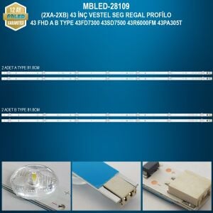 MBLED (2XA-2XB) 43 İnç Vestel Seg Regal Profilo 43 Fhd A B Type 43Fd7300 43Sd7500 43R6000Fm 43Pa305T