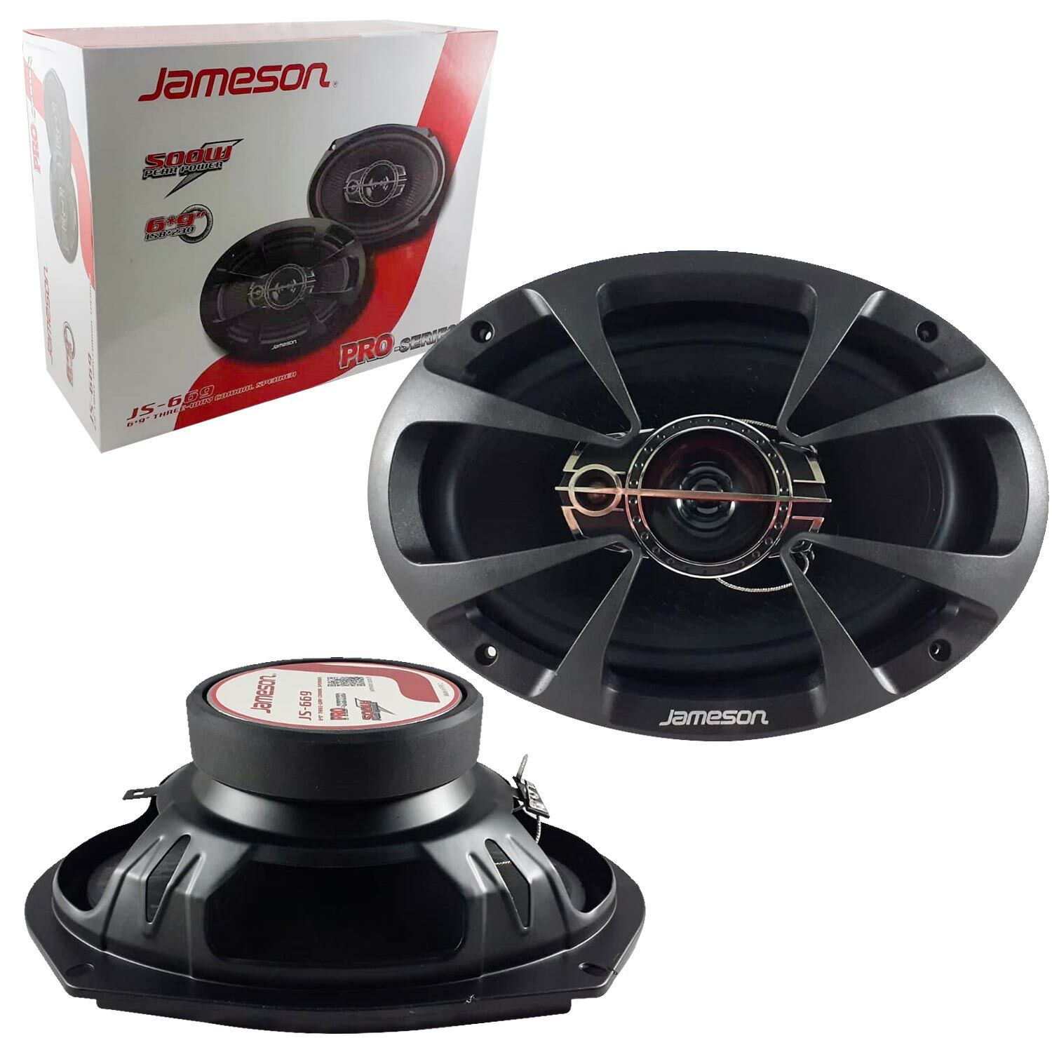 OTO HOPARLÖR OVAL 6X9 500W  PROFESYONEL 2 ADET ANFİ UYUMLU JAMESON JS-669
