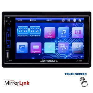 JAMESON JS-765 Double Teyp 7 İnç 4x60 Watt mirrorlink