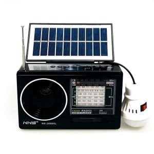 RADYO SOLAR ŞARJLI PİLLİ BT/FM/USB/SD FENERLİ ESCOM NS-2888SL