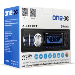 OTO TEYP 4X55 WATT BLUETOOTH MOBİL APLİKASYON ONE-X X-3401BT