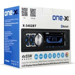 OTO TEYP 4X55 WATT BLUETOOTH MOBİL APLİKASYON ONE-X X-3402BT