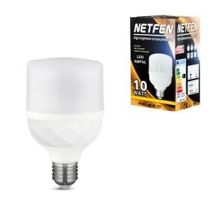 LED AMPÜL 220V 10W 1000 LÜMEN BEYAZ E27 NETFEN NF-10T