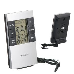 TERMOMETRE DİJİTAL NEM ÖLÇER SAAT ALARM İÇ DIŞ ORTAM TT T-ECHNI-C H-146AB