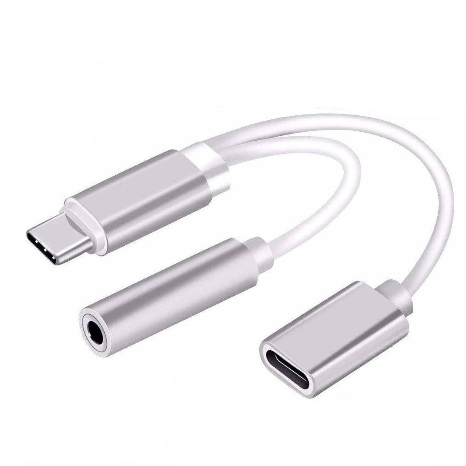 TYPE-C ERKEK TO 3.5MM JACK+TYPE-C DİŞİ ÇEVİRİCİ HYTECH HY-XO40