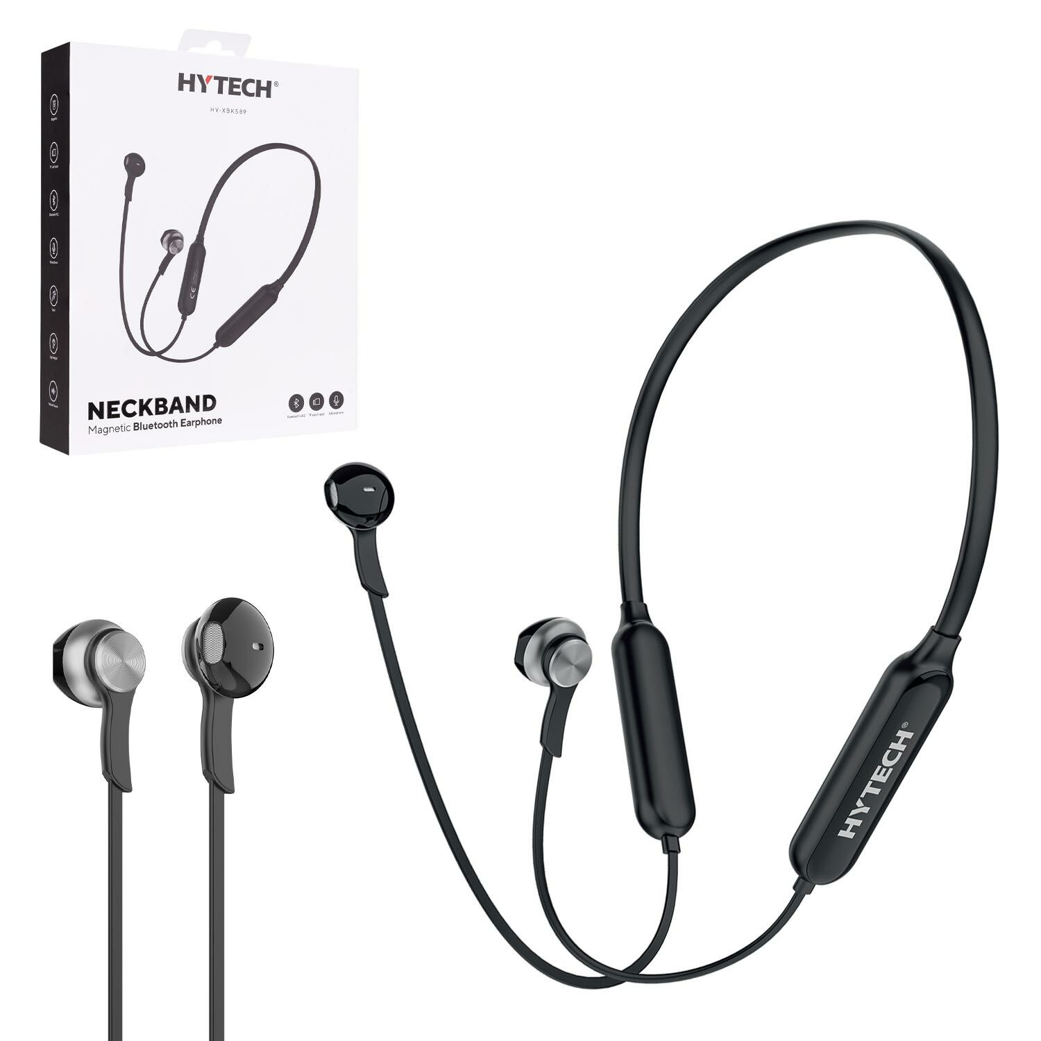 KABLOSUZ SPOR KULAKLIK BLUETOOTH ŞARJLI TF KARTLI HYTECH HY-XBK589