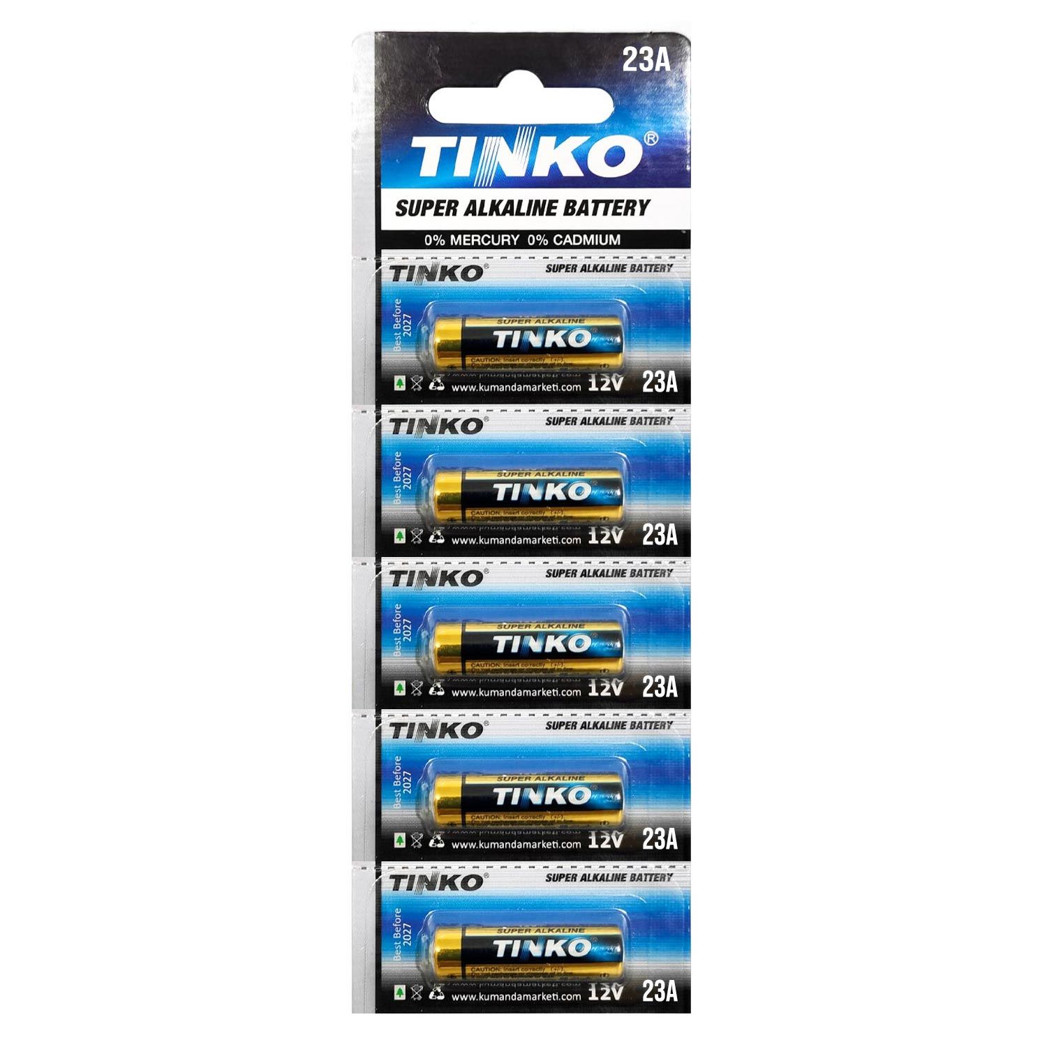 PİL 23A 12V ALKALIN (BEŞLİ PAKET) TINKO