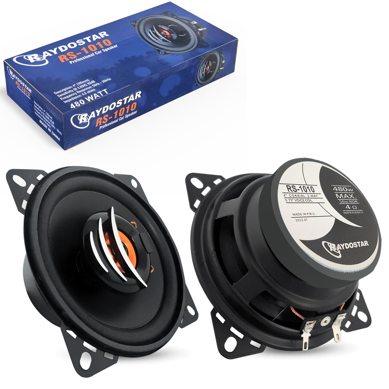RAYDOSTAR RS-1010 Oto Hoparlör 10cm 480 Watt Tweeterli