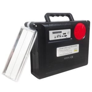 GÜNEŞ ENERJİ SOLAR AYDINLATMA SETİ ŞARJLI 30SMD USB/SD/FM 3 AMPÜLLÜ SİLVER TOSS ST-1980