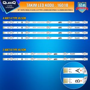 TAKIM LED-118 (4XA-2XB) 50 VESTEL REGAL HI-LEVEL A B TYPE JL.D50051330-078AS-C JL.D50051330-078HS-C