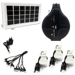 EL FENERİ PROJEKTÖR SOLAR PANEL ŞARJLI 10W+22LED USB/SD/FM SİLVER TOSS ST-1908