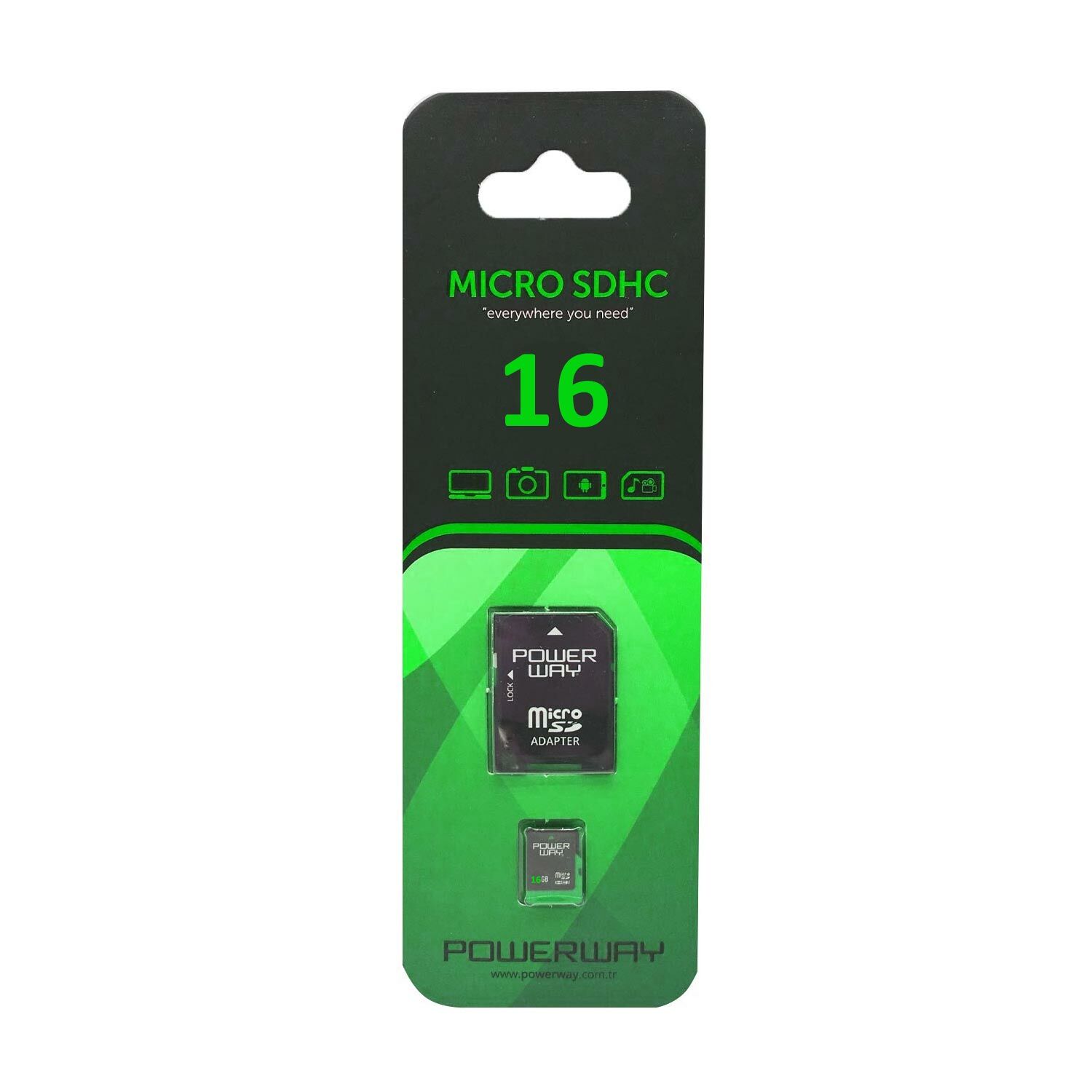 HAFIZA KARTI 16GB MICRO SD POWERWAY