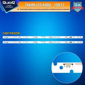 TAKIM LED-12 (2XPCB) 32 TELEFUNKEN PROFILO 06-32C2X6-618-M07W14 HK32D06 ZC22AG-20 32PA200E