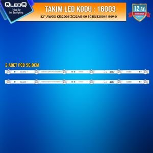 TAKIM LED-103 (2XPCB) 32 AWOX U3200STR KJ32D06 ZC22AG-09 303KJ320044