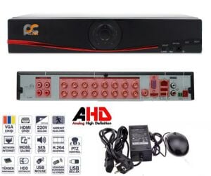 KAYIT CİHAZI DVR AHD 16 KANAL 1080N 1/2MP XMEYE POLCAM PC-16