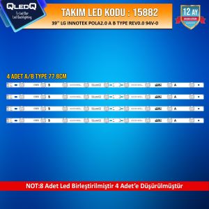 TAKIM LED-82 (4XPCB) 39 LG INNOTEK POLA2.0 REV0.0 A B TYPE 39LN5420 39LA620S 39LN575S