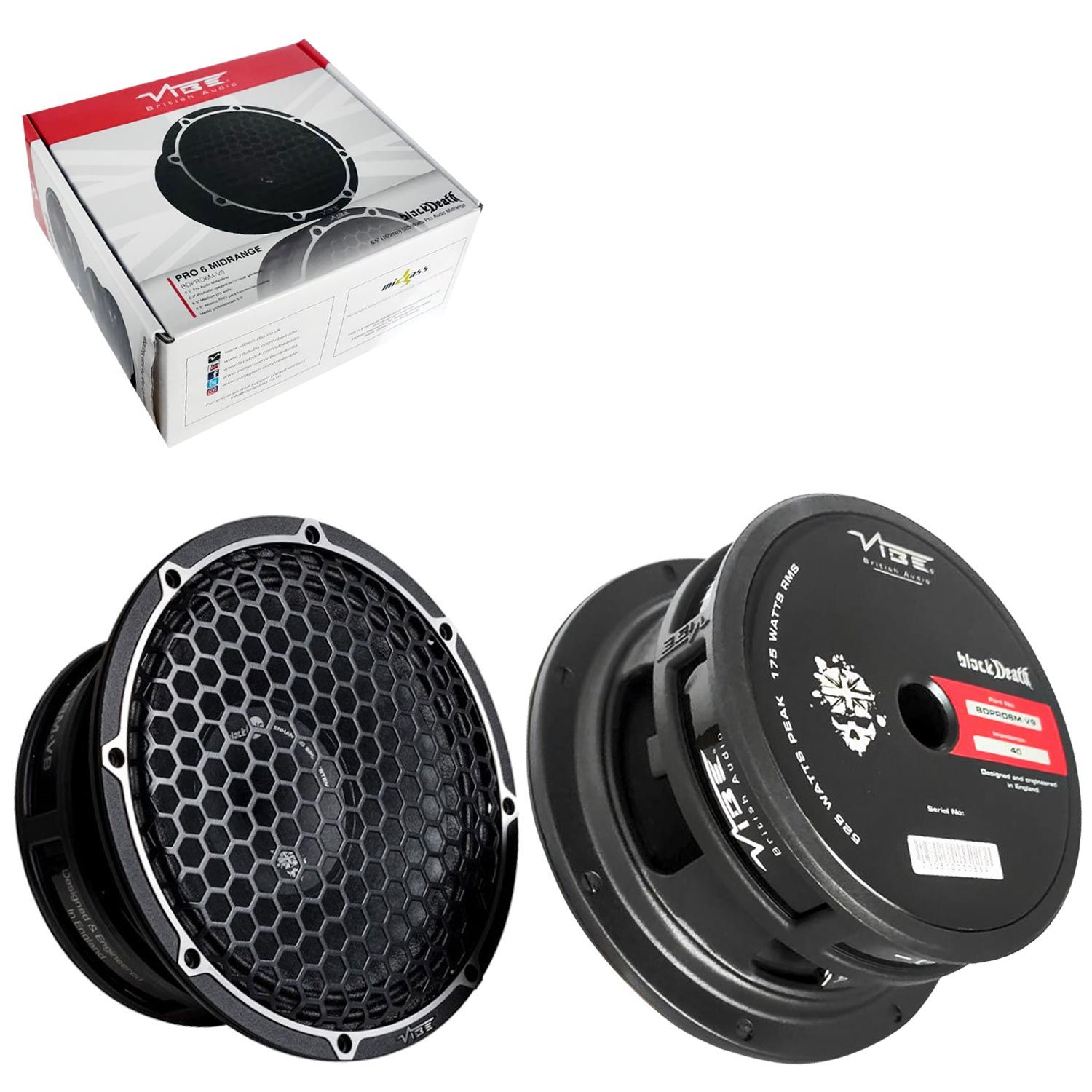 VİBE BDPRO6M-V9 Oto Midrange 16cm 525 Watt 2 Adet