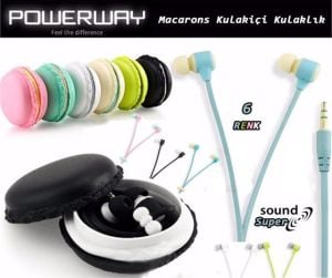 MP3 KULAKLIK MACARONS KUTULU POWERWAY MC-009