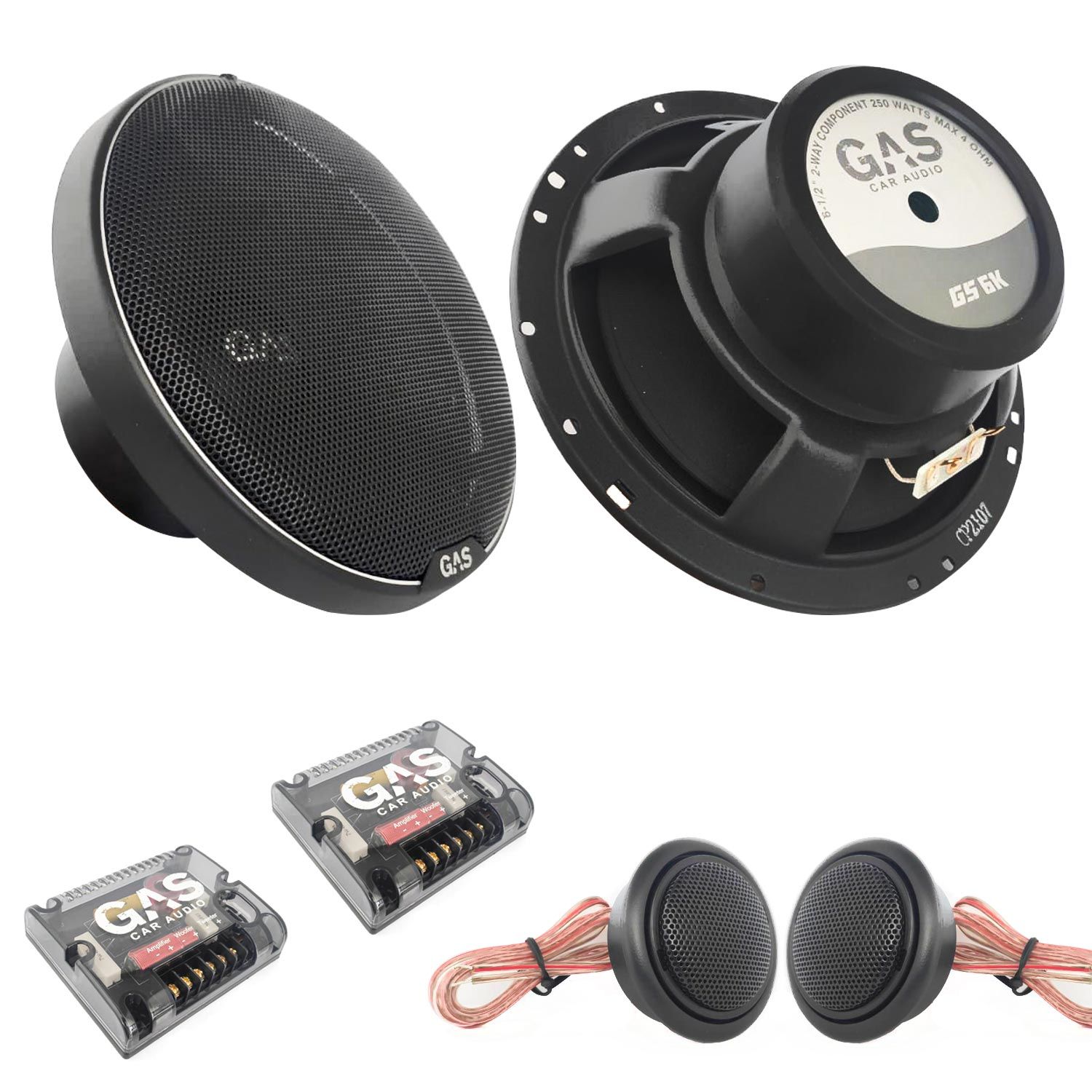 GAS GS6K Oto Hoparlör Component 16cm 250 Watt 2 Adet