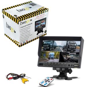 TWOGO GO-4400 7 İnç Araç Monitörü Set 4 Kamera Quart Ahd Analog Ips Ekran Hibrit