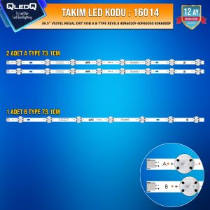 TAKIM LED-114 (2XA-1XB) 39.5 VESTEL REGAL DRT VNB A B TYPE REV0.4 40R6020F 40FB5050 40R6000F ETC