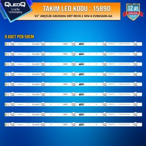 TAKIM LED-90 (9XPCB) 55 ARÇELİK GRUNDIG ARC490 DRT REV0.1 94V-0 ZVB65600-AA 55VLX7810BP AL55L88405B B55L8740 A55L87525S
