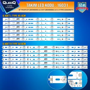 TAKIM LED-131 (6XL-6XR) 49 PHILIPS EVT LBM490E0501-AJ-3 EVT LBM490E0601-AJ-3 L R TYPE B-A0AG49D777
