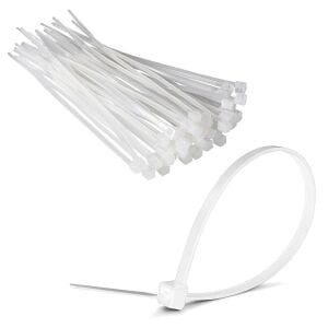 KABLO BAĞI BEYAZ 25CM 4.8MM PLASTİK CIRT KELEPÇE NAYLON (100 ADET) JAMESON JKB-4825B