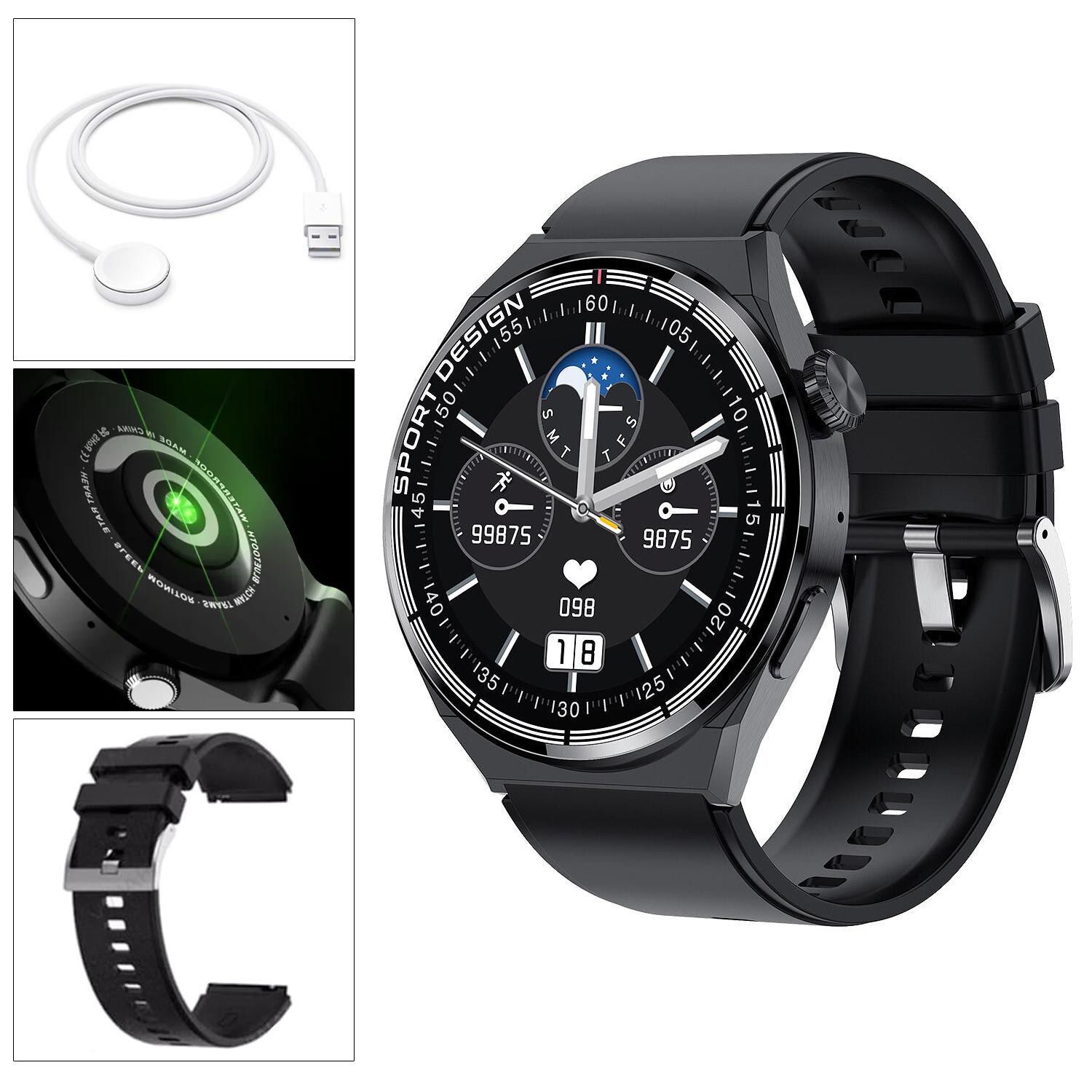 WATCH AKILLI SAAT IOS ANDROID KABLOSUZ ŞARJ BLUETOOTH HW23 MAX