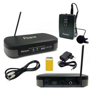MİKROFON KABLOSUZ 1 YAKA VHF PEACE PC-101
