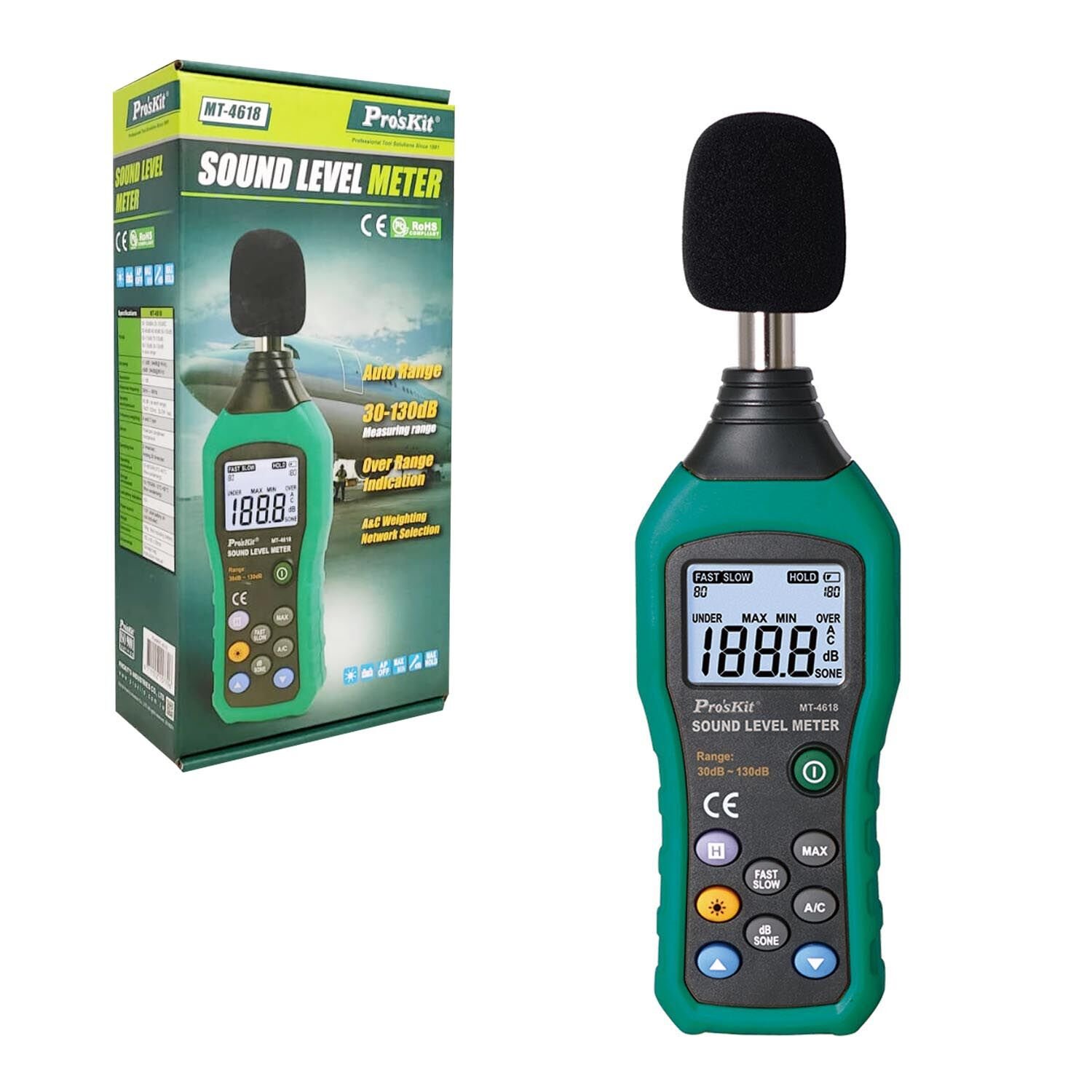 SES SEVİYESİ ÖLÇER ALETİ PROSKİT MT-4618