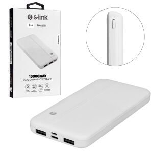 POWERBANK 10000 MAH 2XUSB MICRO TYPE-C GİRİŞLİ BEYAZ S-LİNK IP-G10N