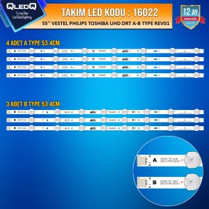 TAKIM LED-122 (4XA-3XB) 55 VESTEL PHILIPS TOSHIBA UHD DRT A-B TYPE REV01