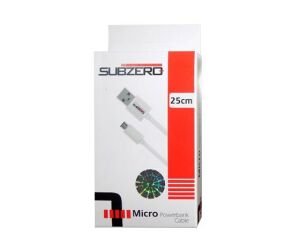 ŞARJ KABLOSU FAST MICRO BEYAZ 25CM SUBZERO
