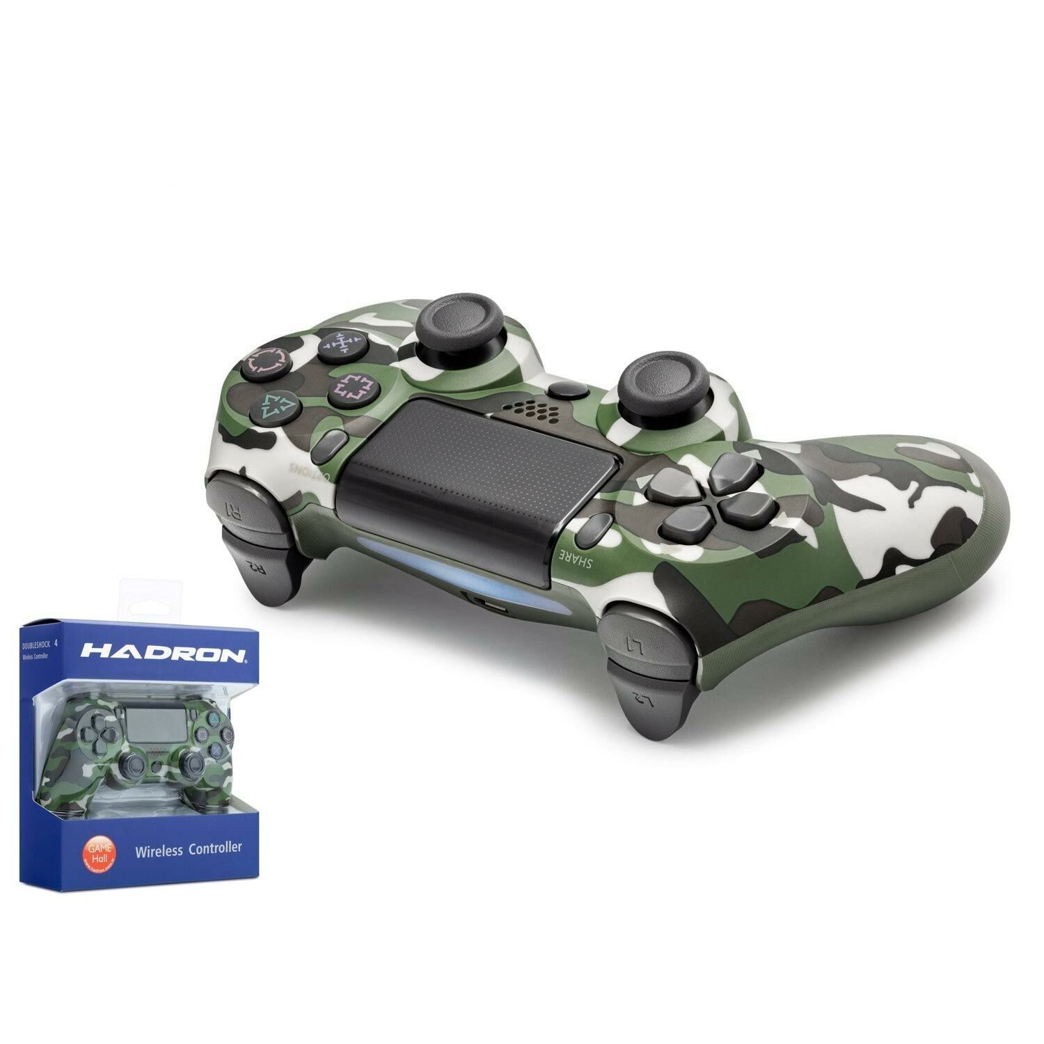 OYUN KOLU GAMEPAD KABLOSUZ PS4 BULETOOTH YEŞİL KAMUFLAJ HADRON HD-324AA