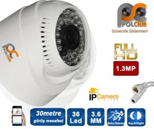 IP KAMERA DOME 1.3MP 3.6MM 36LED POLCAM PC-0104