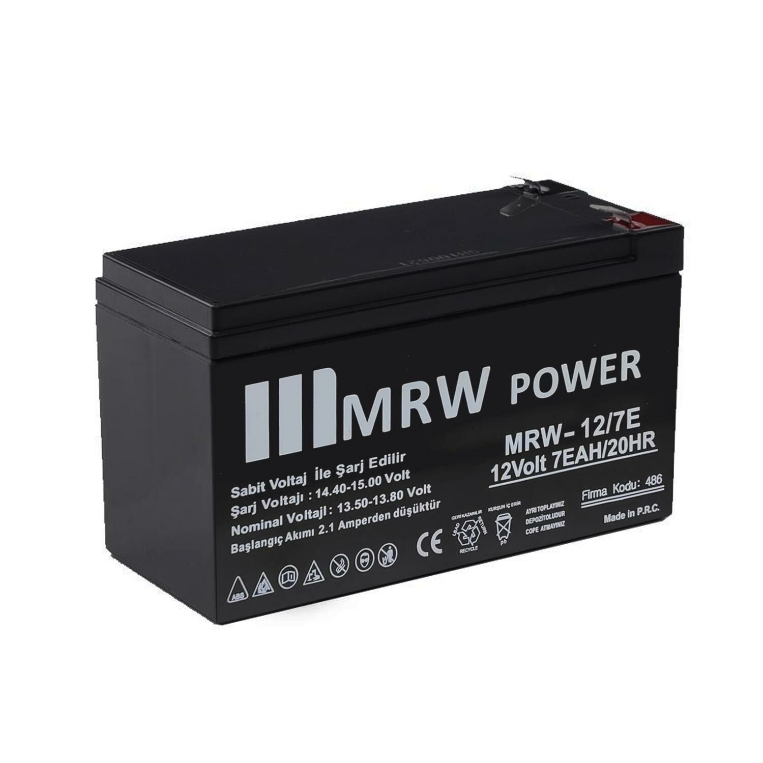 AKÜ 12V 7A (15X6.5X9.5CM) MRW