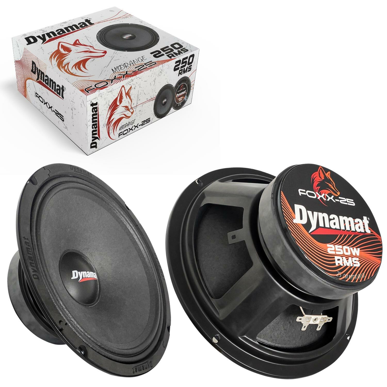 DYNAMAT FOXX-25 Oto Midrange 25cm 250 Watt 1 Adet