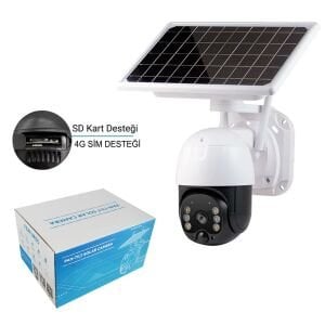 AVENİR AV-M06 Solar Smart Güvenlik Kamerası 4G Sim 3mp Wi-Fi Ptz Dış Mekan
