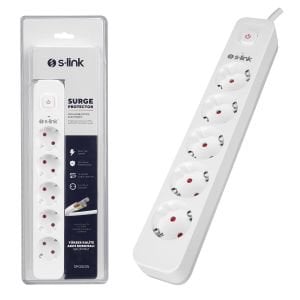 AKIM KORUMALI PRİZ BEŞLİ ANAHTARLI 750 JOULE 1.5MT BAKIR S-LİNK SPG-501S