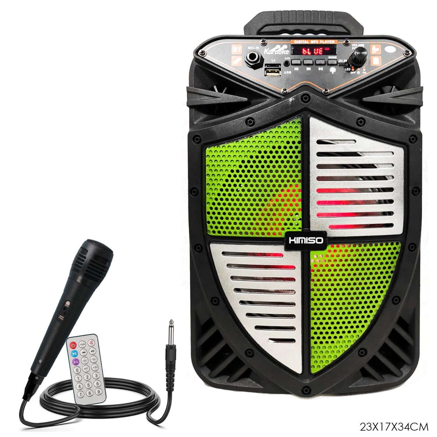 AKTİF SEYYAR ANFİ EL MİKROFONLU 20CM 10W BT/USB/SD LEDLİ QS-5802  (B2B KAPALI)