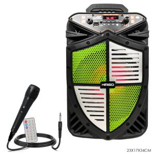 AKTİF SEYYAR ANFİ EL MİKROFONLU 20CM 10W BT/USB/SD LEDLİ QS-5802  (B2B KAPALI)